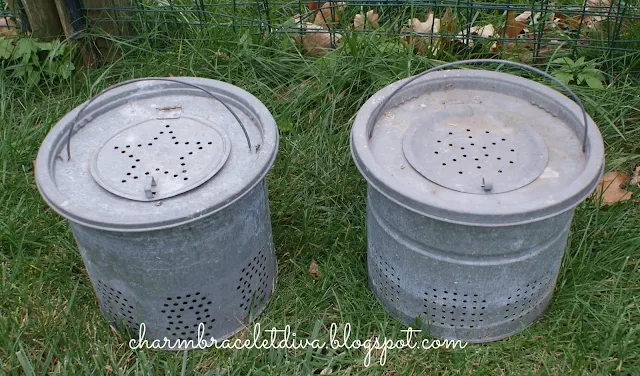 vintage galvanized minnow buckets