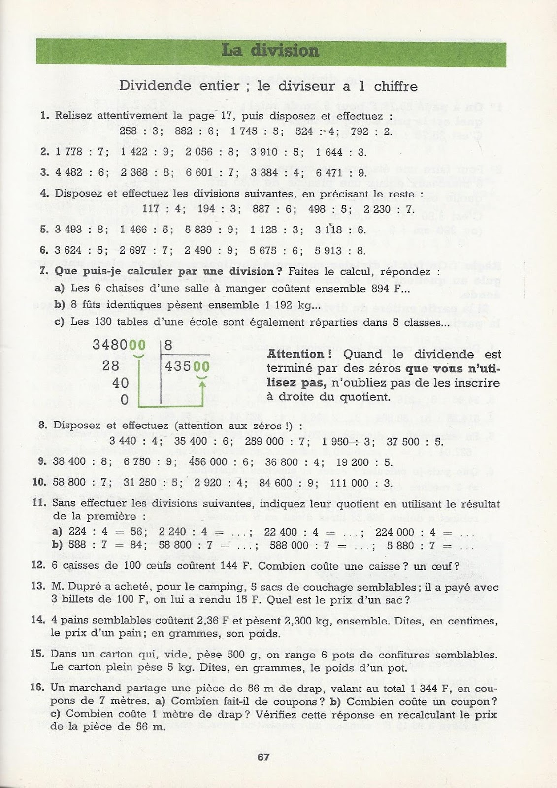 Manuels anciens: Brandicourt, Penneçot, Problèmes et calculs CM1 (1963)