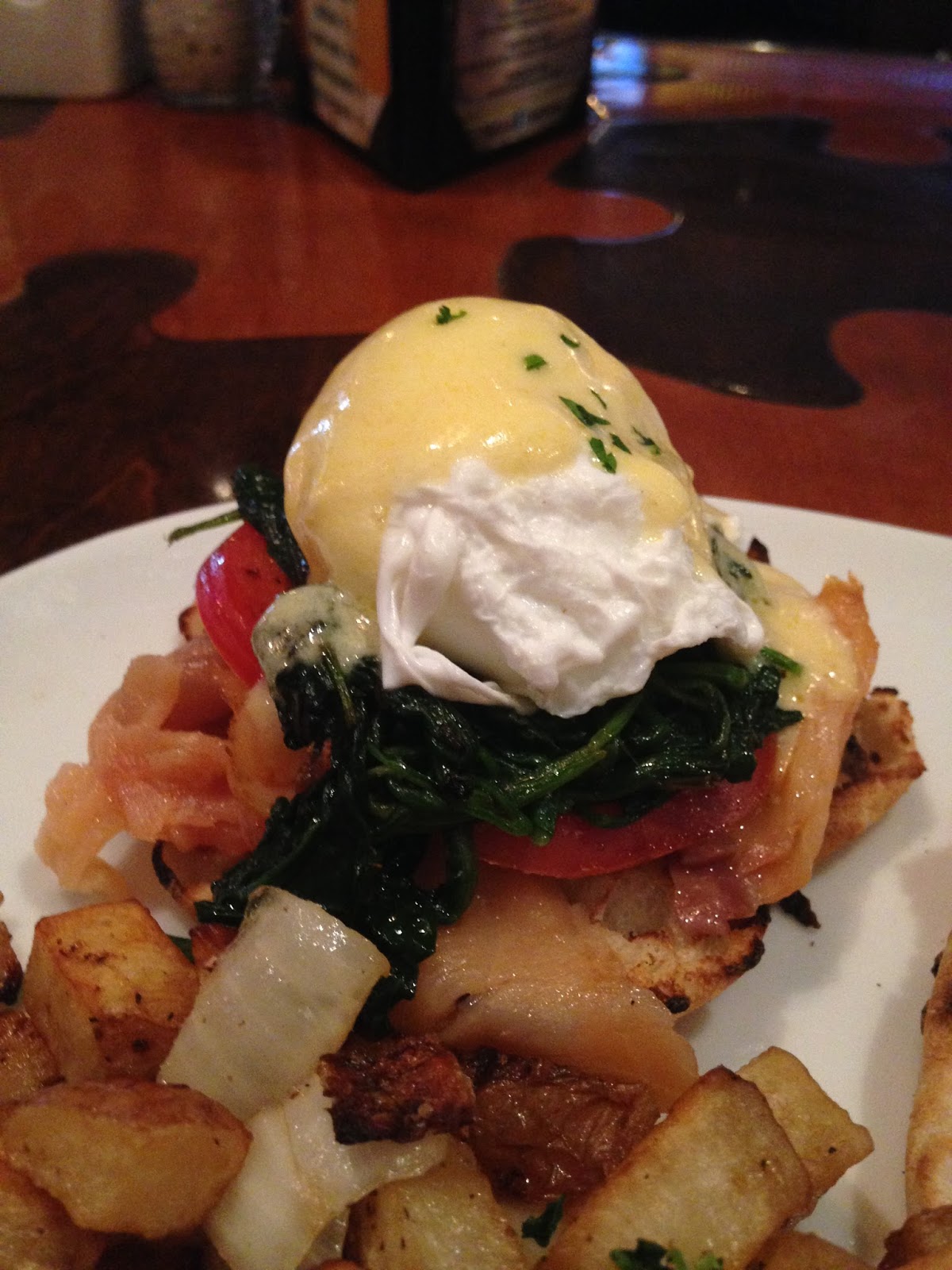 Corrie Food Smoked Salmon Eggs Benedict & a Cucumber Bloody Mary