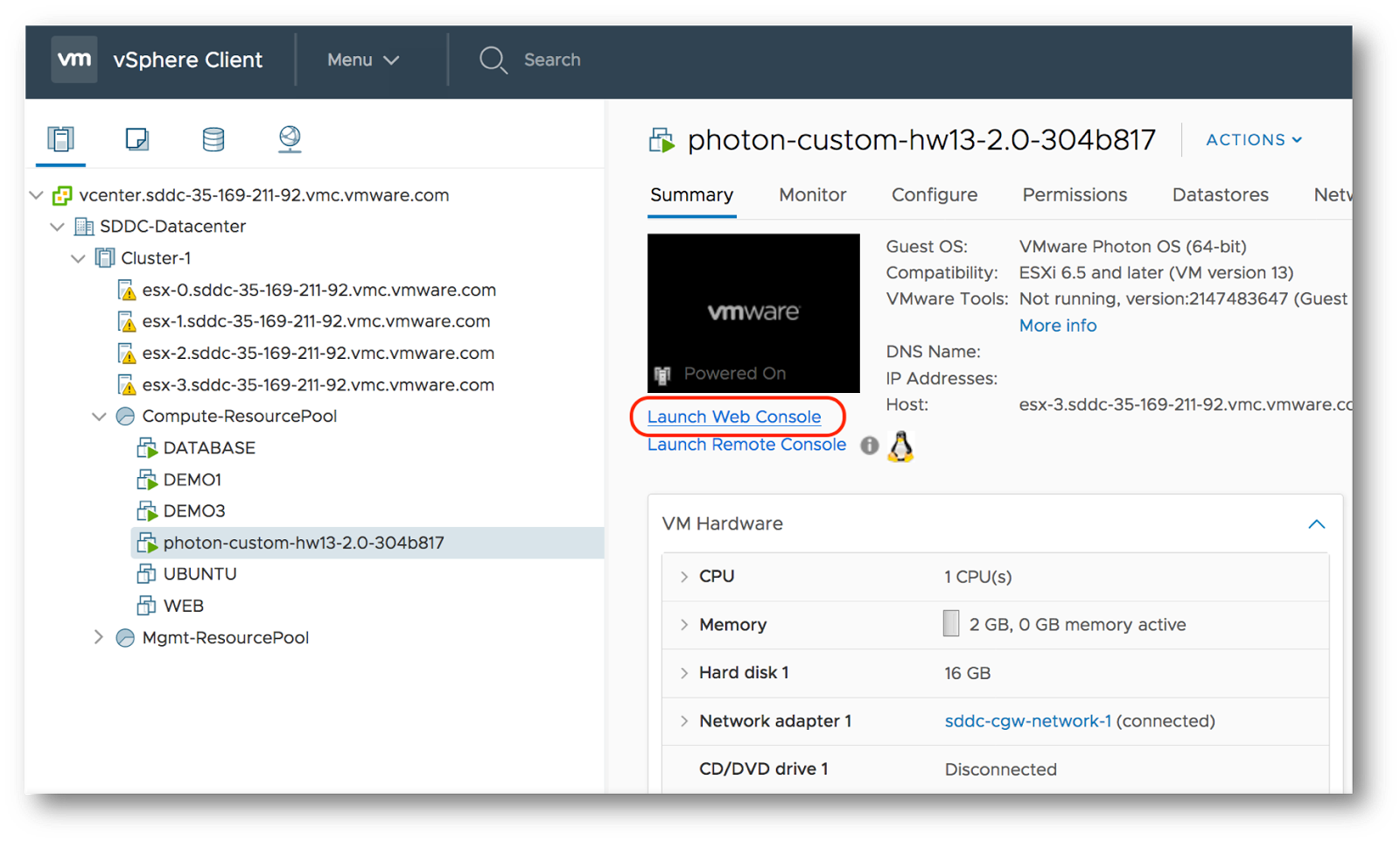 Deploy a Virtual Machine in VMware Cloud on AWS vCenter from an S3 bucket
