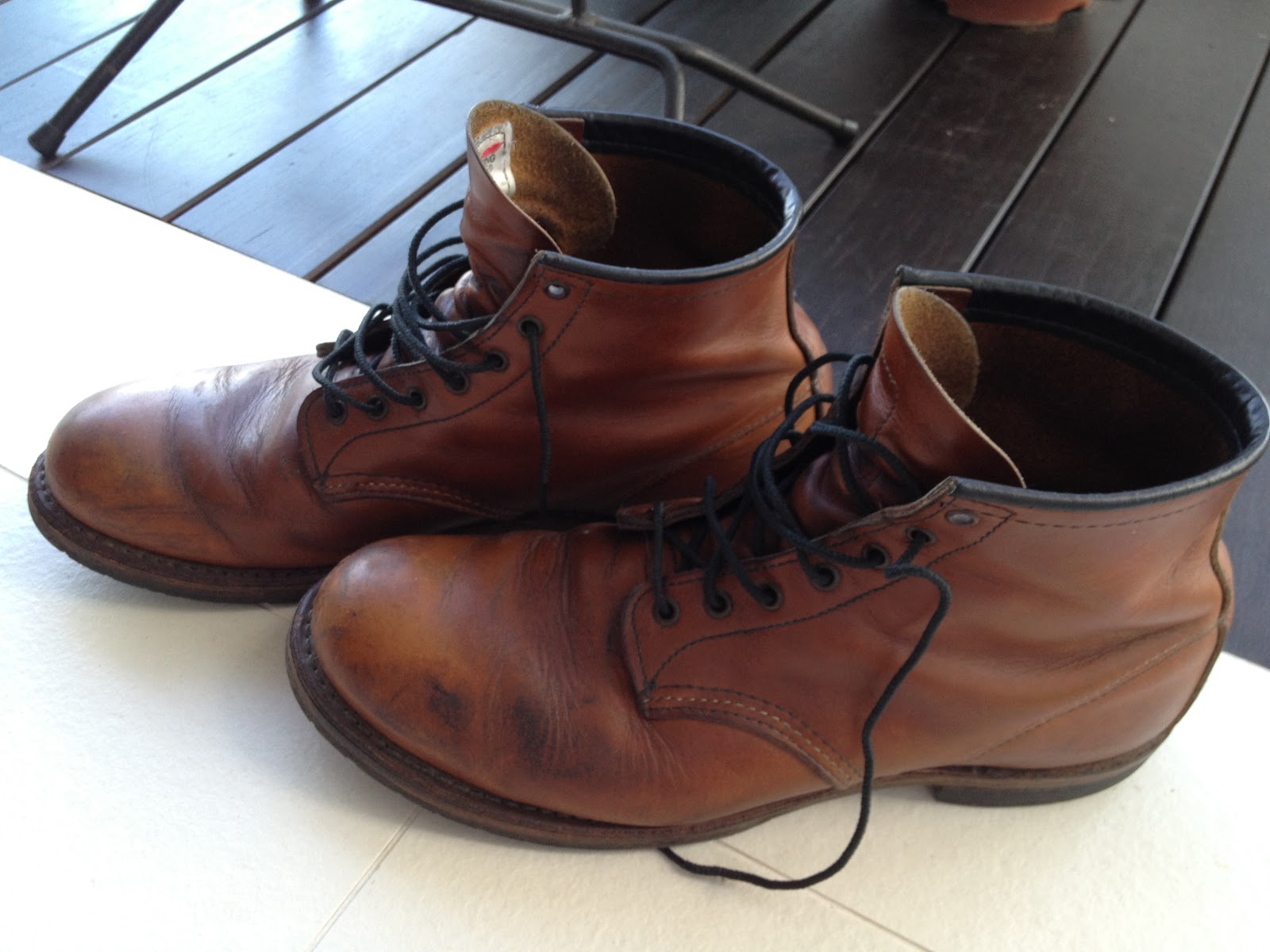 Goody Leathery Dirty Red Wing Beckman Chestnut 9013 Evolution.