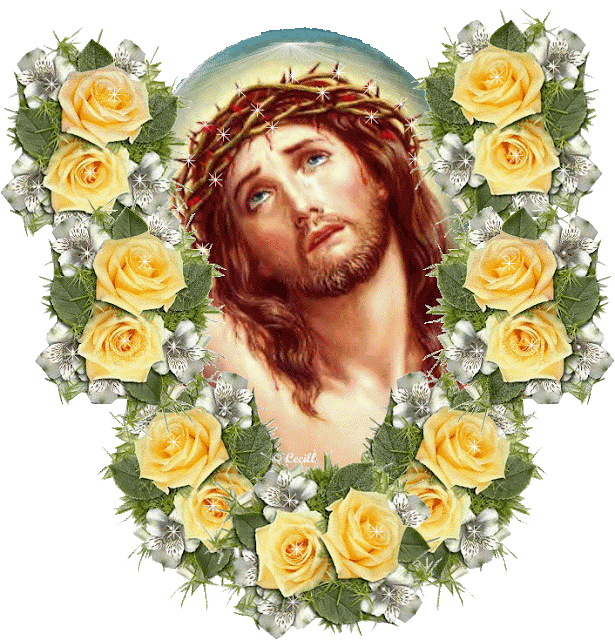 ® Colección de Gifs ® IMÁGENES DE JESÚS CON CORONA DE ESPINAS jpg (615x640)