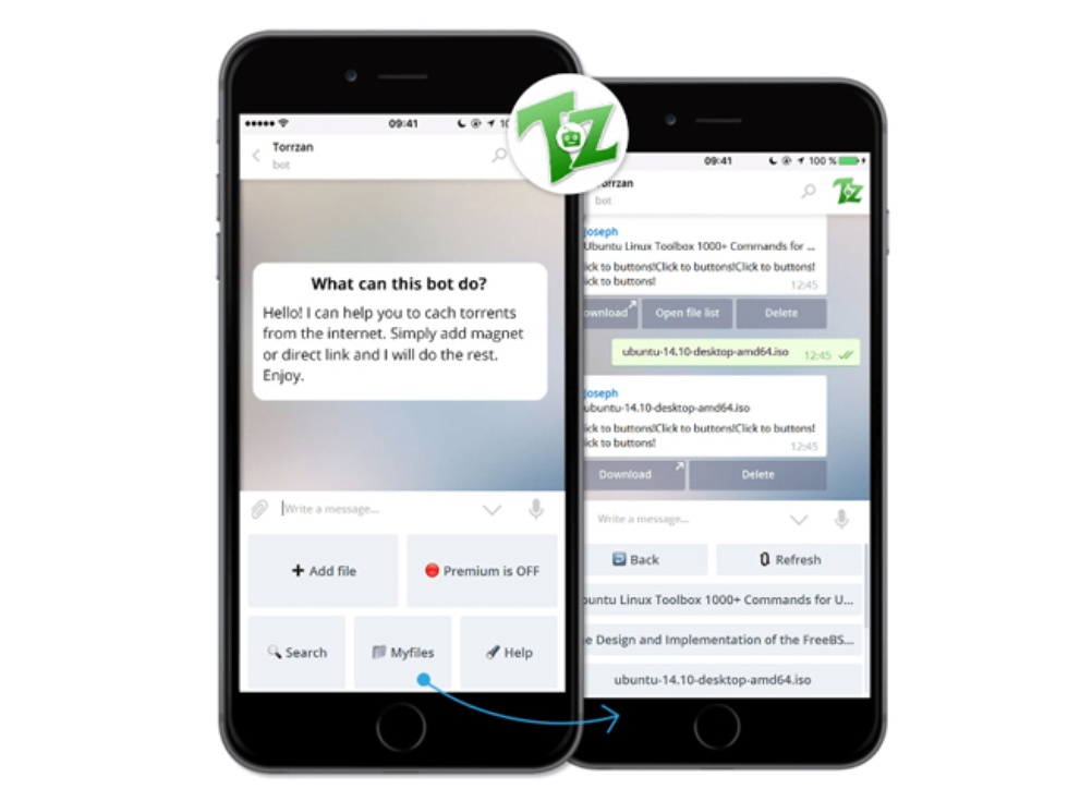 Big Exper Télécharger torrents avec Telegram grùce Torzzan