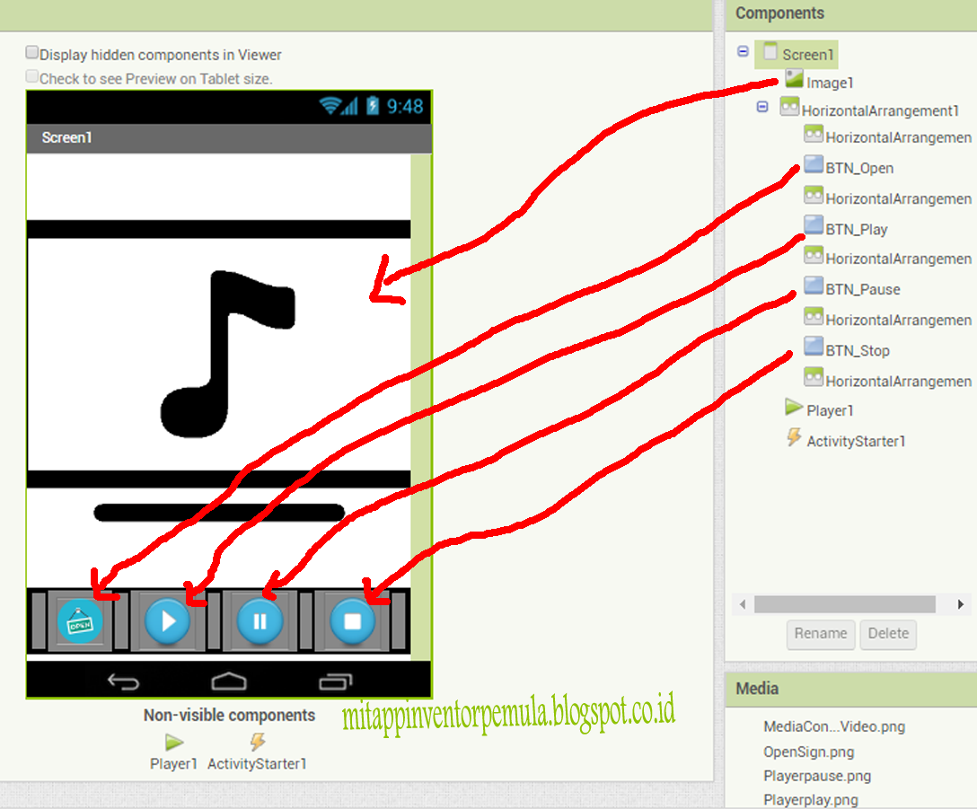 Cara Membuat Aplikasi Pemutar Musik Pada Mit App Inventor