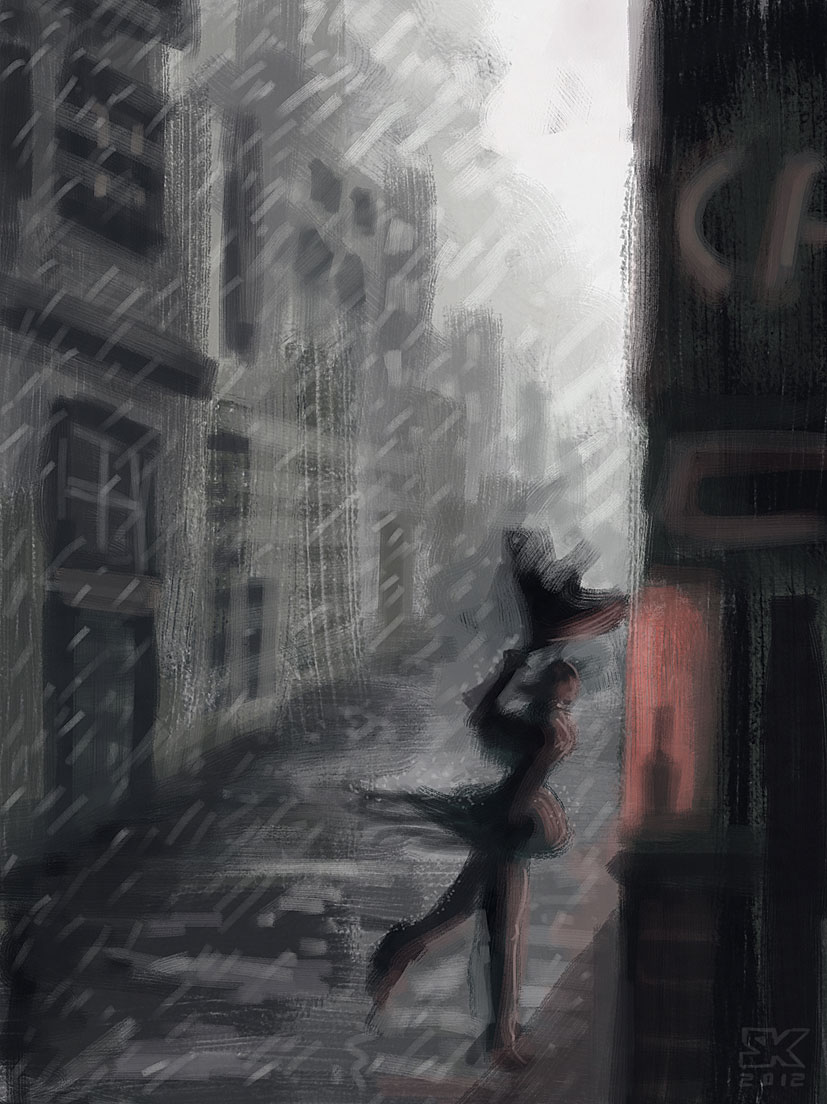 Sunil Kainth Sketchblog why does it always rain on me? speed paint