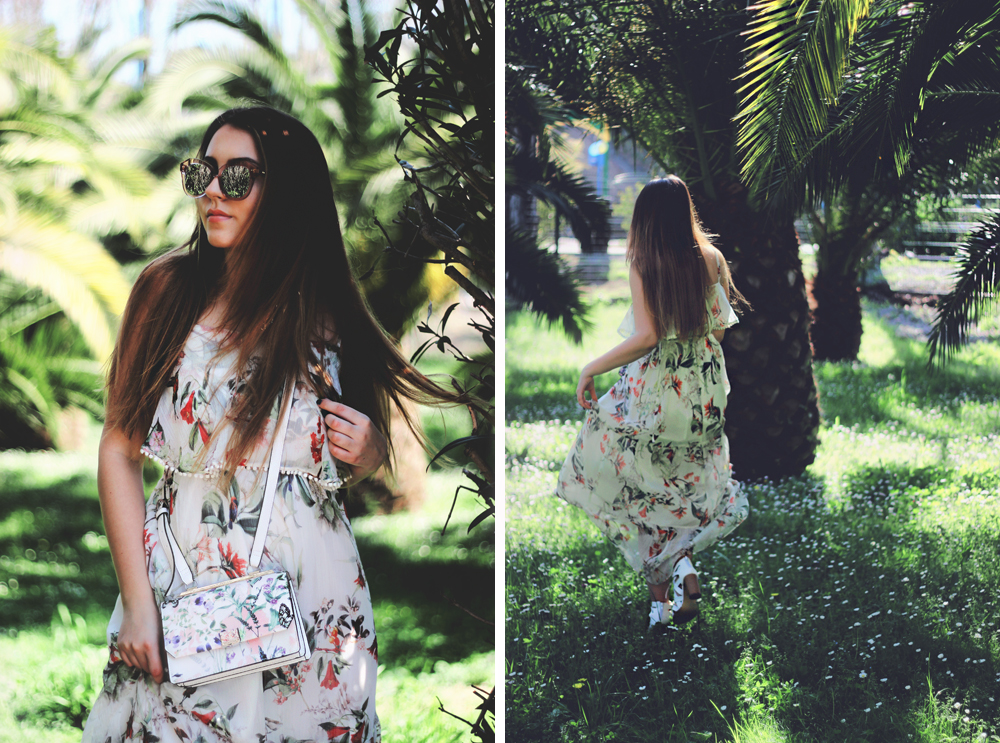 Maxi Tiered Floral Dress Outfit Fashion Blogger Aimerose France