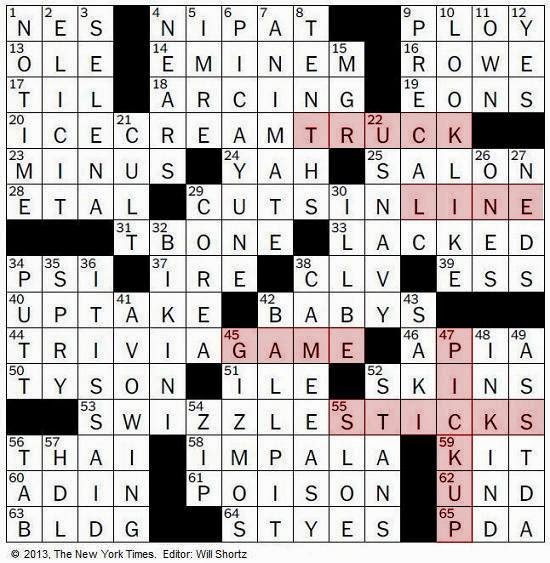 The New York Times Crossword in Gothic 05.06.14 — Summer Lilt