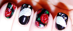 angel wings roses nail