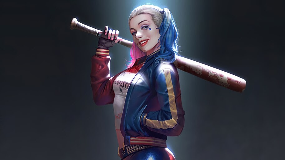 Harley Quinn, Baseball Bat, 4K, #4.2293
