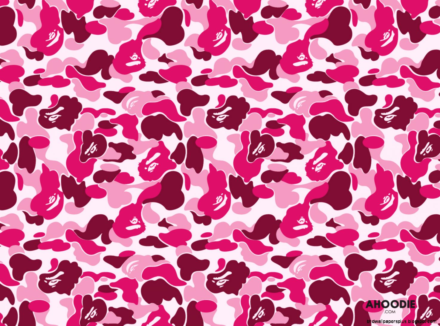 Pink BAPE Camo Wallpaper Desktop