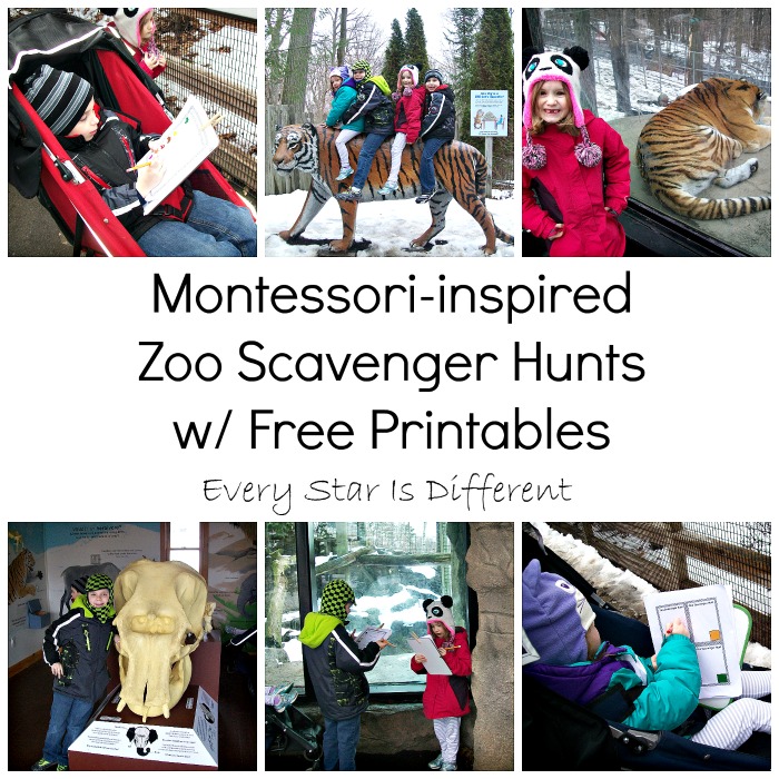 Montessori-inspired Zoo Scavenger Hunt