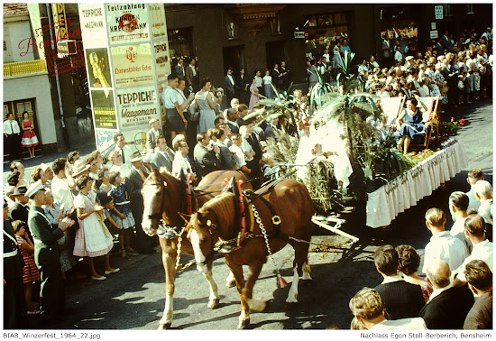 Bergsträßer Winzerfestumszug, Bensheim, 1964, Nachlass Egon Stoll-Berberich