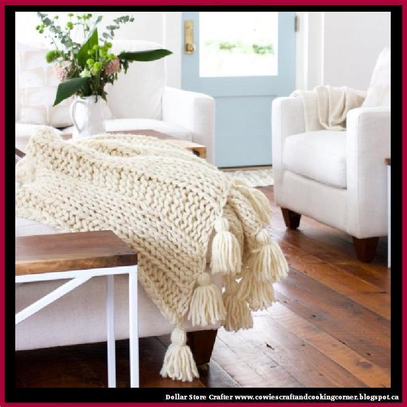 Dollar Store Crafter How To Knit A Chunky Wool Blanket