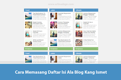 Cara Memasang Daftar Isi Ala Blog Kang Ismet