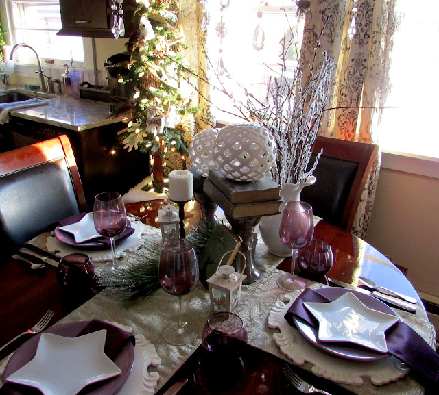 Night and Day Christmas Tablescape