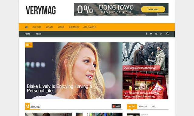 Very Mag Blogger Template by Uong Jowo