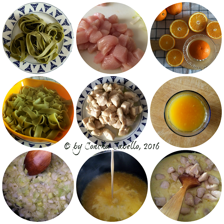 Tagliatelle de Espinacas con Suprema de Pollo en Salsa de Naranjas - Paso a Paso tagliatelle-espinacas-pollo-pasos
