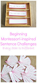 Beginning Montessori-inspired Sentence Challenges