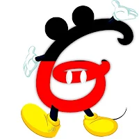 Original alfabeto inspirado en Mickey Mouse G.