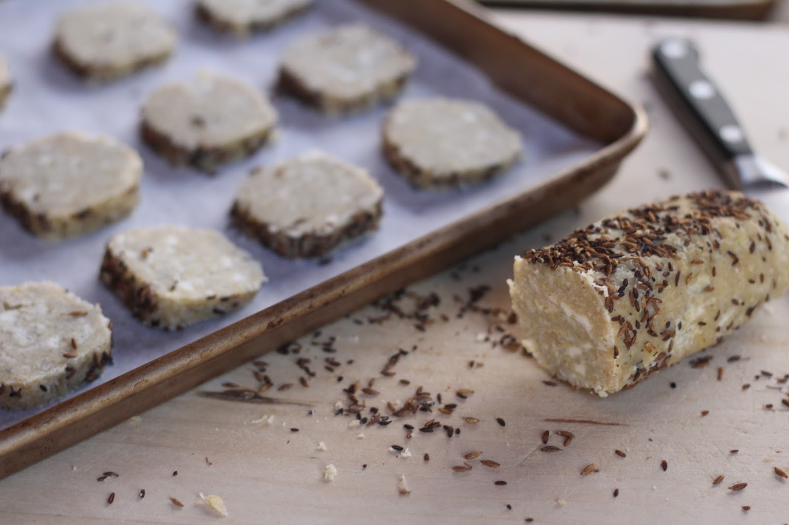 Blue Cheese Parmesan Cumin Seed Shortbread Rounds Diary of a Mad Hausfrau