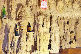 stalactites,stalagmites, cave, awamori,bottles,bar