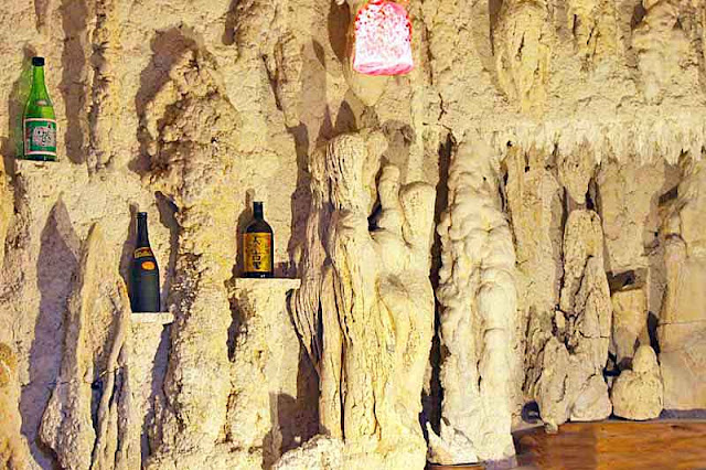 stalactites,stalagmites, cave, awamori,bottles,bar