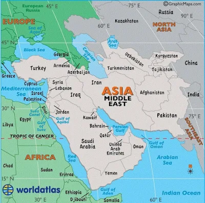 Map Timur Tengah (Middle East Map)