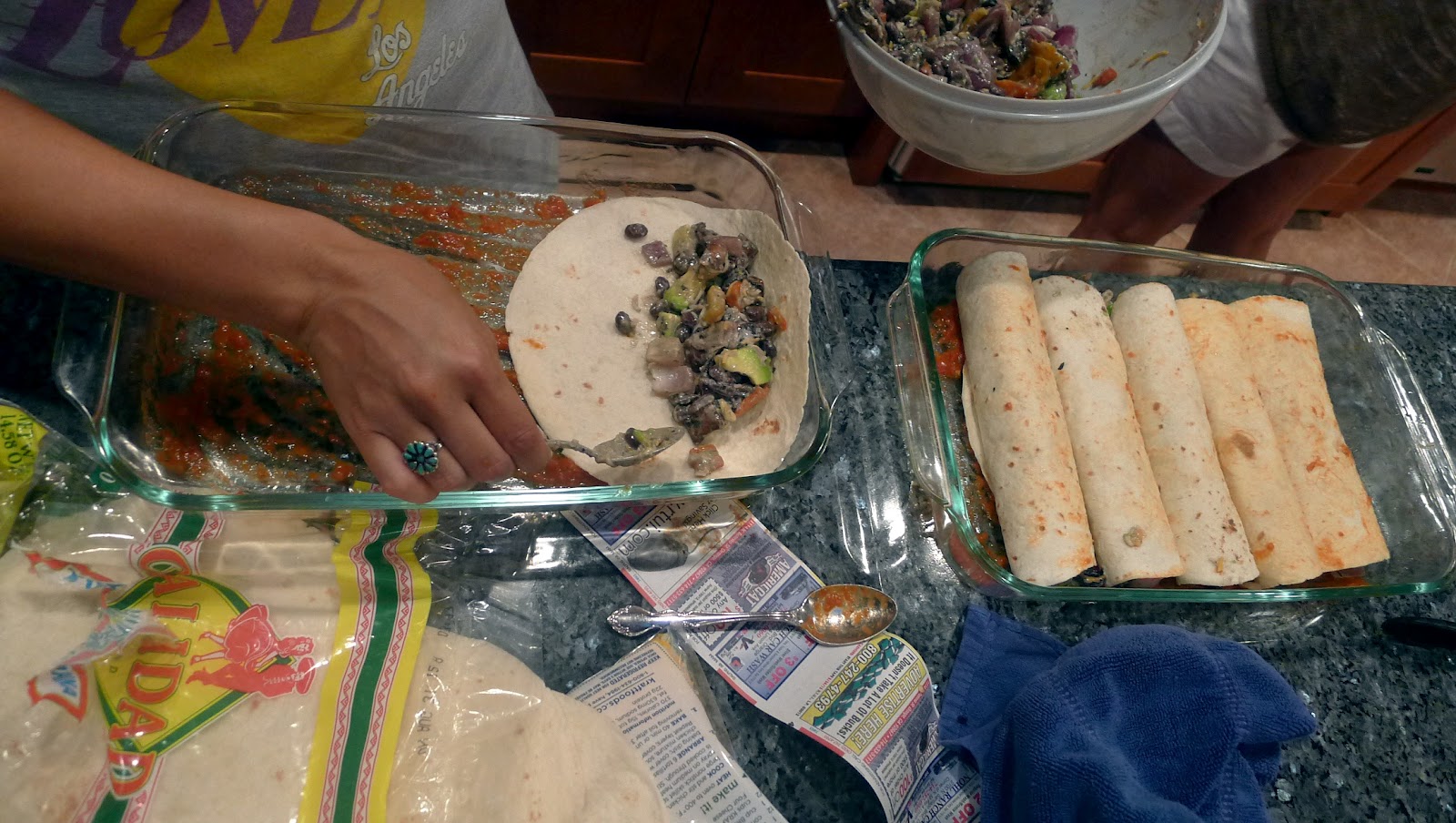 newFOOD tuesdayz Black Bean and Portobello Enchiladas with Roasted