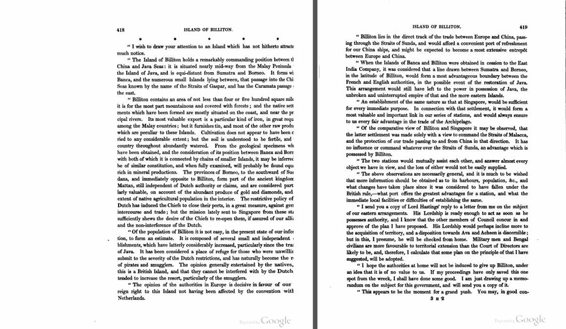 Ini Isi Surat TS Raffles Tentang Posisi Penting Belitung, Nama ...