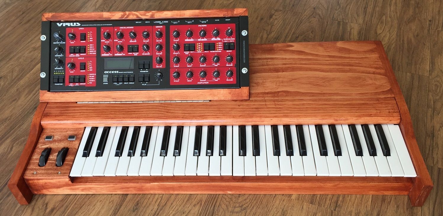 MATRIXSYNTH Custom Wood Rack Synth Walnut Keyboard Enclosures