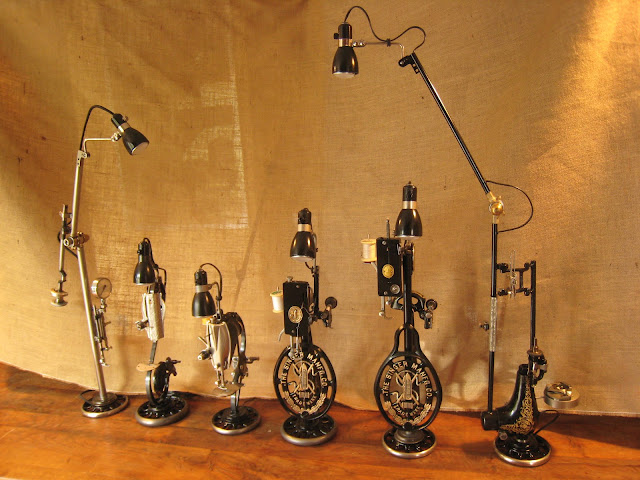 Martial MORISSET : Lampes machines à coudre