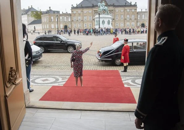 Queen Margrethe, Crown Prince Frederik and Crown Princess Mary