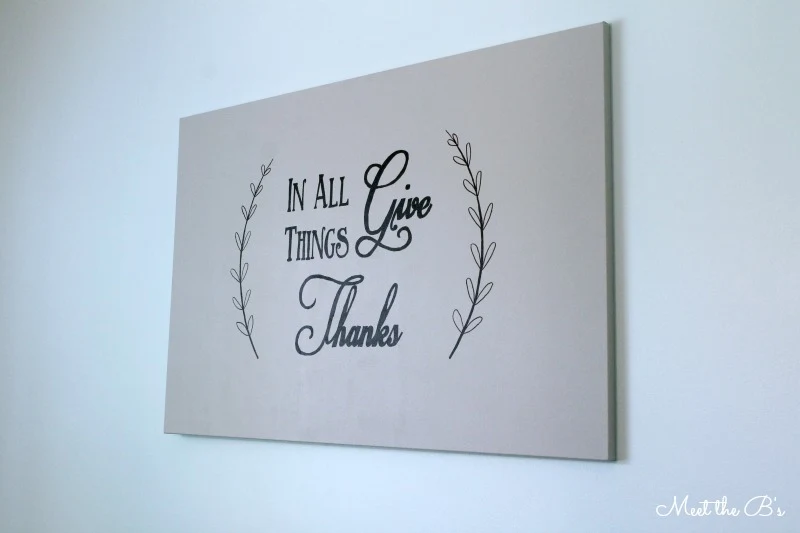 In All Things Give Thanks- Dining Room Wall Art