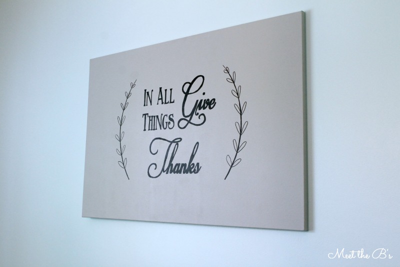 In All Things Give Thanks- Dining Room Wall Art