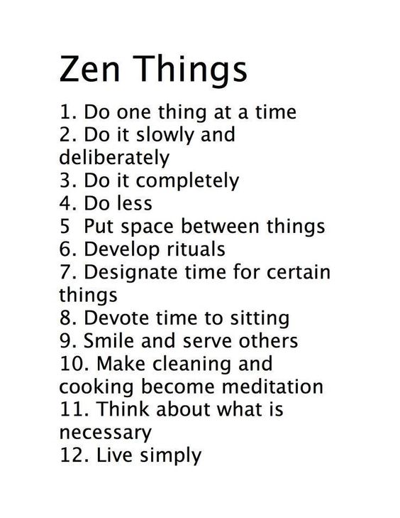 Zen Things pinnable infographic - found on Hello Lovely Studio