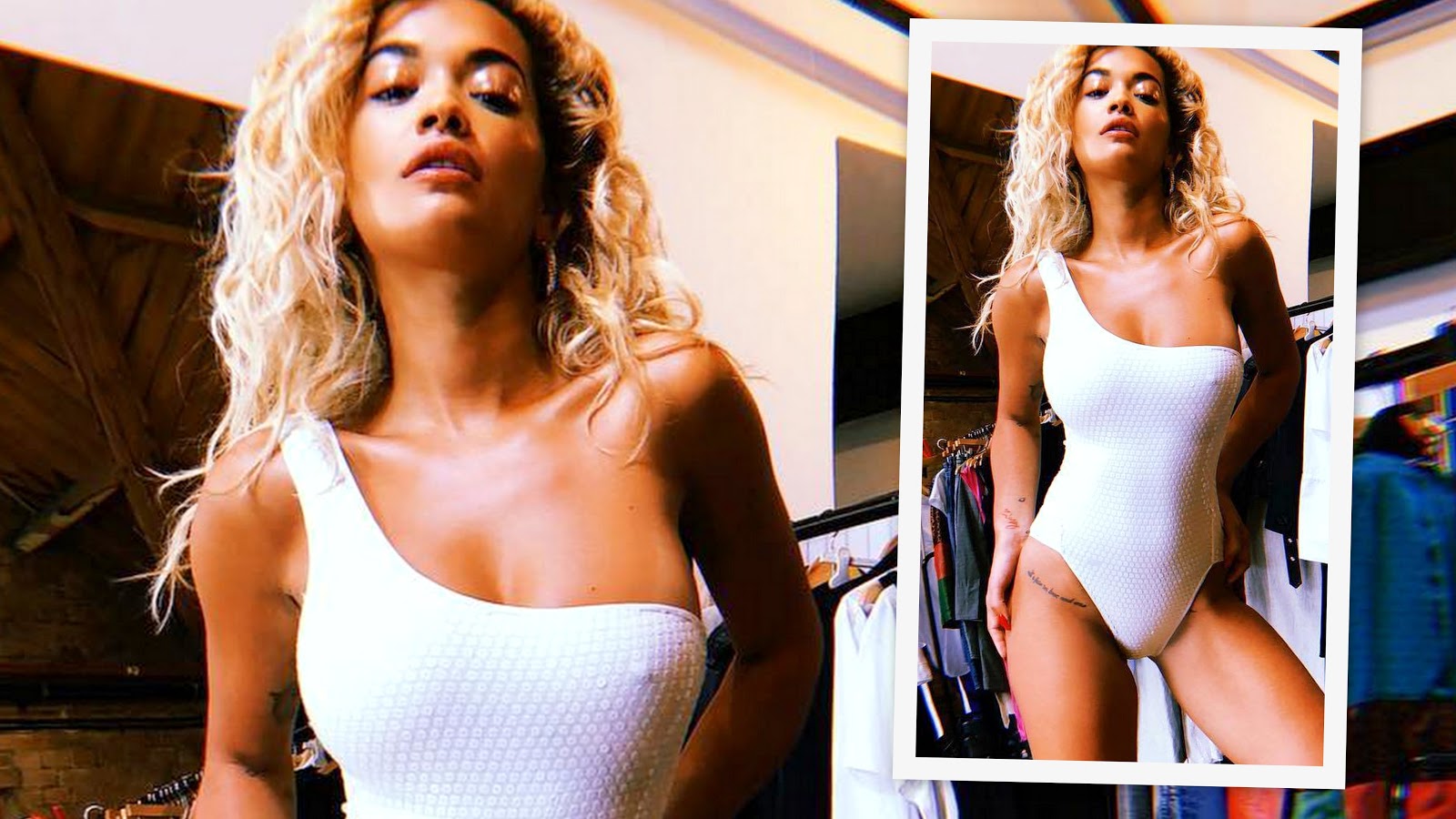 Rita Ora Shows Off Her Bronzed Body In A Gold Bikini In Corfu