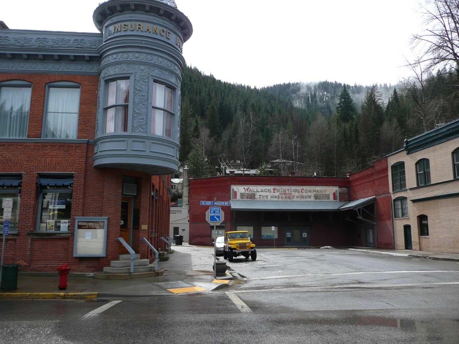 Life at 55 mph Center of the Universe in Wallace, Idaho (click here