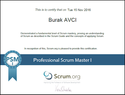 Professional Scrum Master I (PSM I) BURAK AVCI