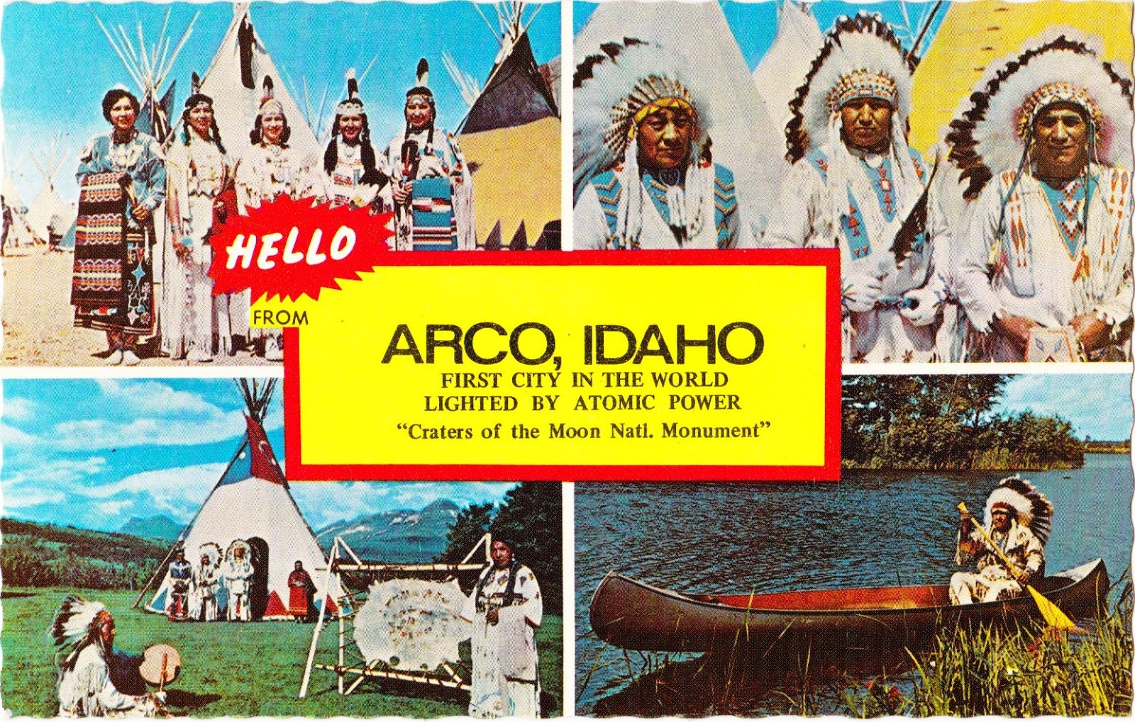 Nuke 'em Post Cards Arco, Idaho First city lit by nuclear energy