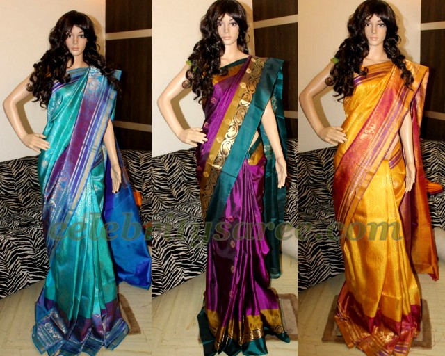 Multi Color Uppada Sarees Saree Blouse Patterns