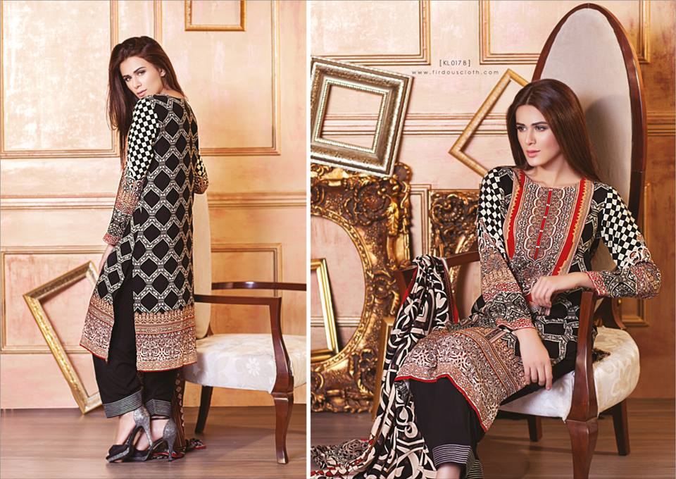 Firdous Fashion New Korean Linen Dresses Of Winter 2017 VolII