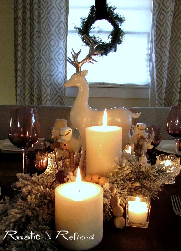 Holiday Tablescape and Elegant Christmas Centerpiece