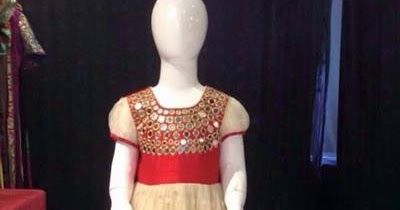 mirror work designs for long frocks