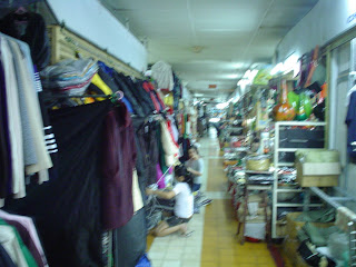 Shops with brand cloth in markets in Vietnam