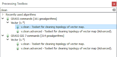 Finding v.clean tool from Processing Toolbox