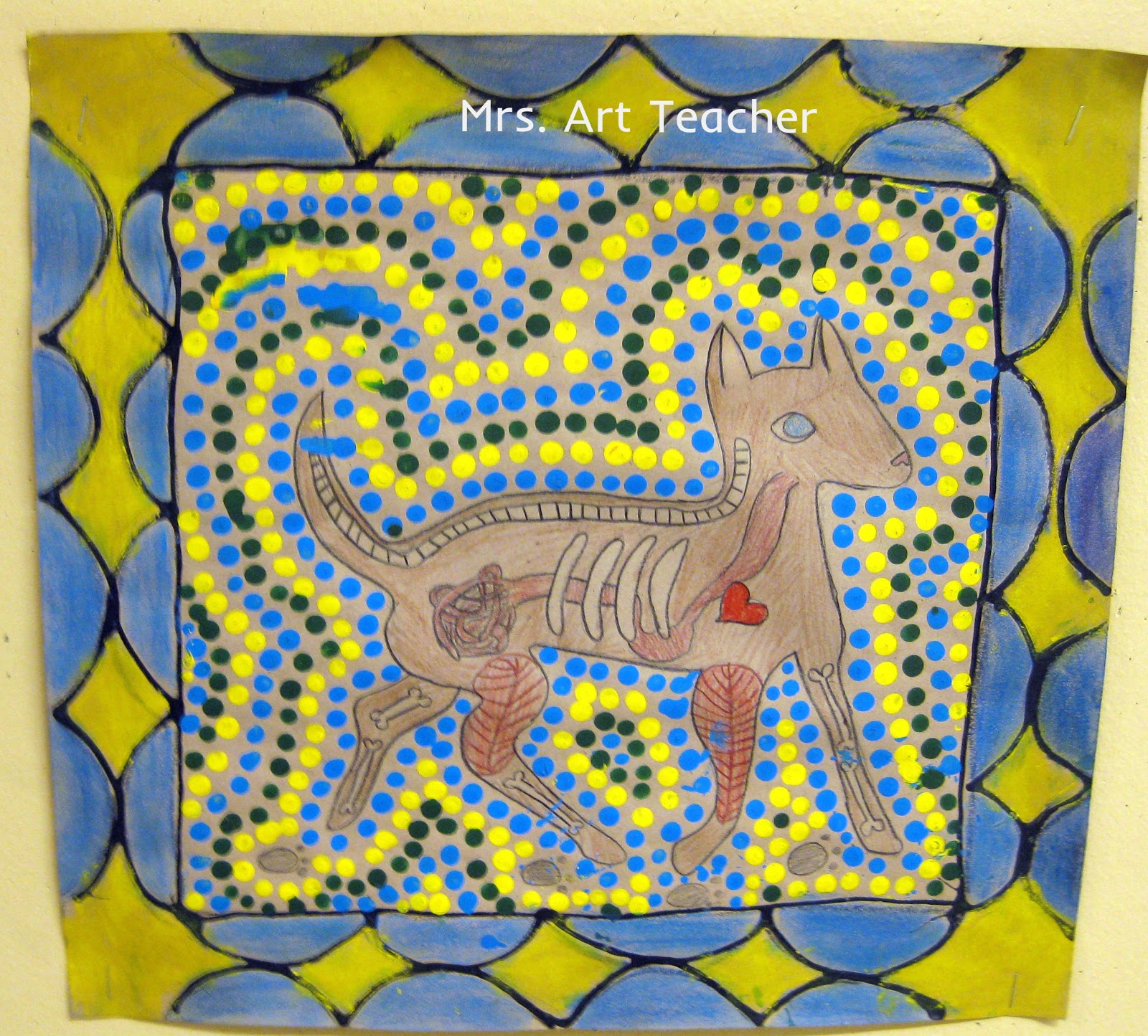 Mrs. Art Teacher!: Australian x-ray and dot style animals