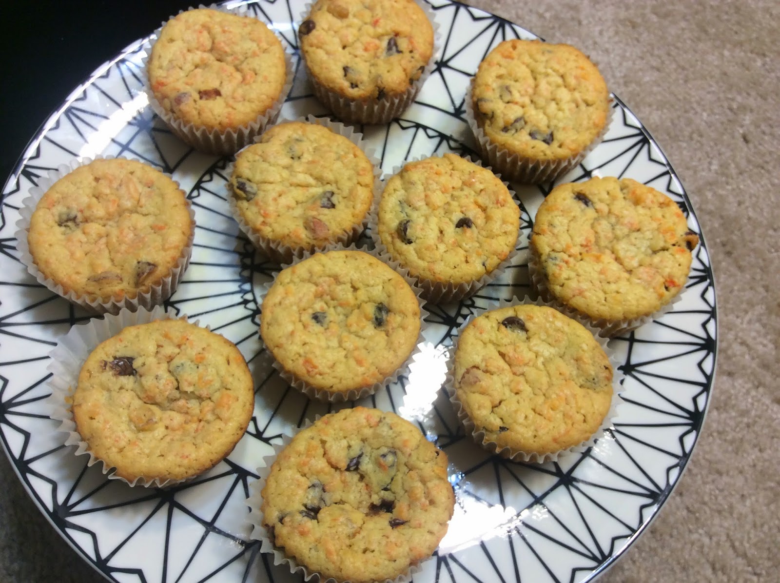 Gayathri's Vegetarian Kitchen. Carrot Raisin Cupcakes!!!