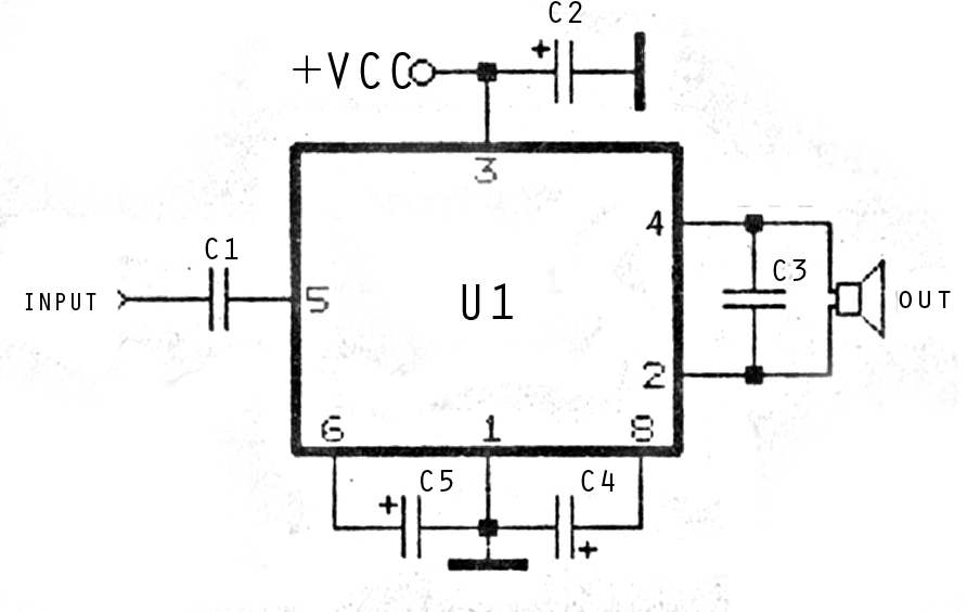 Mini and simple power amplifier circuits - Electronic Circuit
