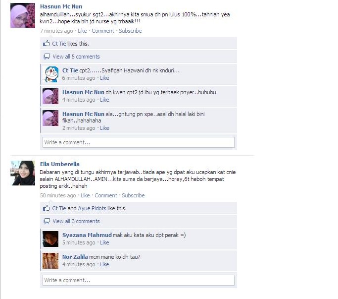 LittleCreampuff KEPUTUSAN PEPERIKSAAN LEMBAGA JURURAWAT MALAYSIA