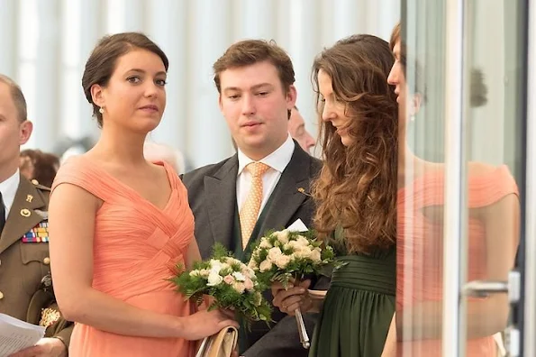 Grand Duke Henri, Grand Duchess Maria Teresa, Hereditary Grand Duke Guillaume, Hereditary Grand Duchess Stéphanie, Prince Félix, Princess Claire, Prince Louis,  Princess Tessy, Princess Alexandra,  Prince Sebastien. Luxembourg's National Day